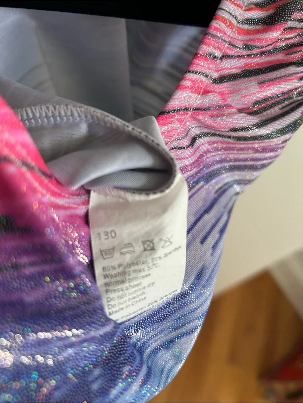 Girls' Multicolor Ombre Dance Gymnastics Leotard - 130 (7/8)